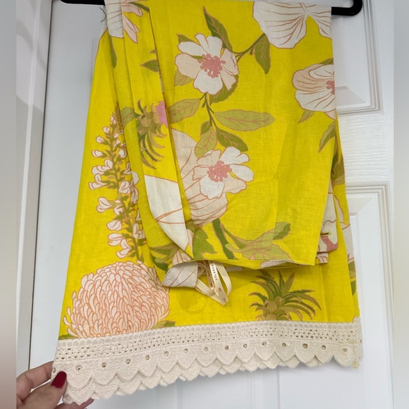 Farm Rio Floral Yellow Wrap Skirt - Picture 8 of 11